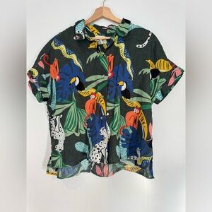 Christian Siriano 100% Linen Top